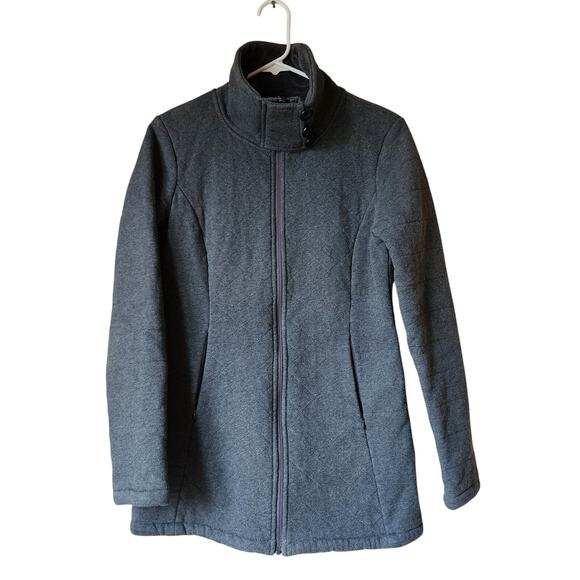 The North Face Jacket Womens Small Gray Caroluna Fleece Lined Full Zip Quilted - Picture 1 of 12